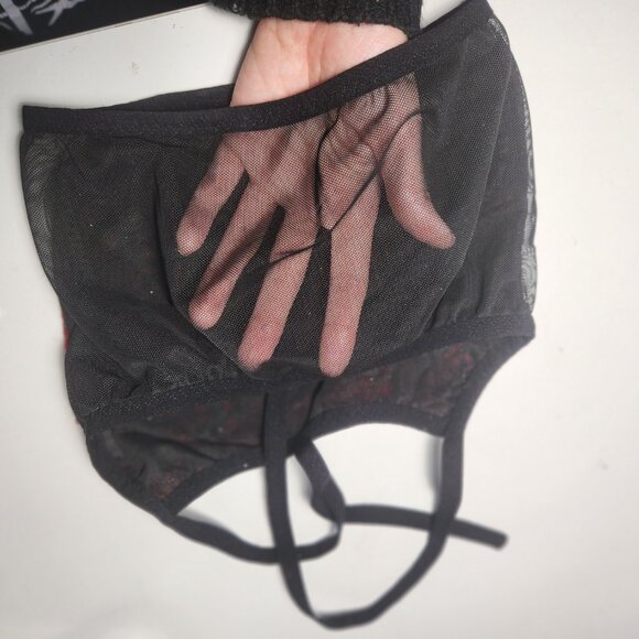 Handmade top with mesh back, XS - Picture 2 of 3